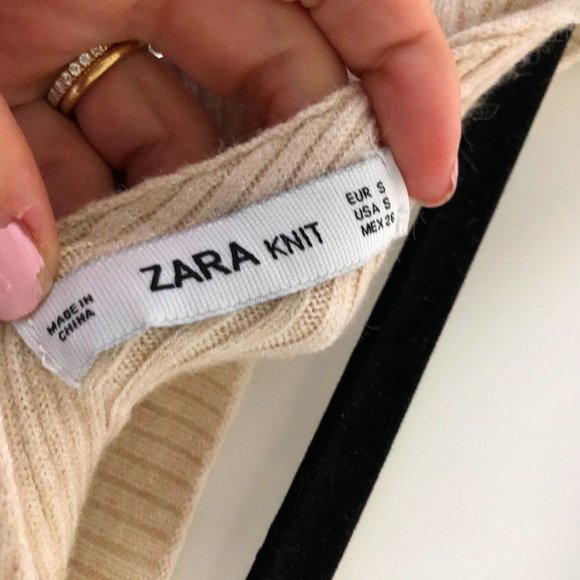 Zara Knit Cross Back Pullover Sweater - CREAM - Picture 4 of 5